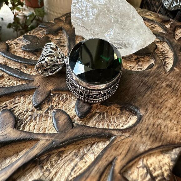 Chrome Diopside Silver Jewelry Pendant - Picture 4 of 5